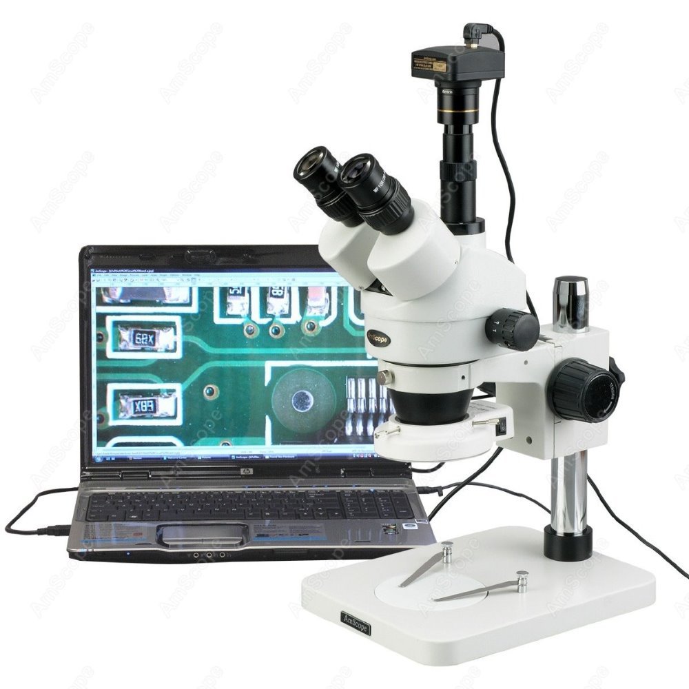AmScope Trinocular Zoom Stereo - đánh giá và giá Trinocular Stereo Microscope 7X-45X