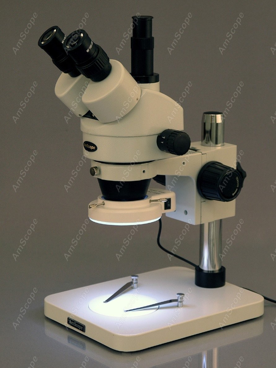 AmScope Trinocular Zoom Stereo - đánh giá và giá Trinocular Stereo Microscope 7X-45X